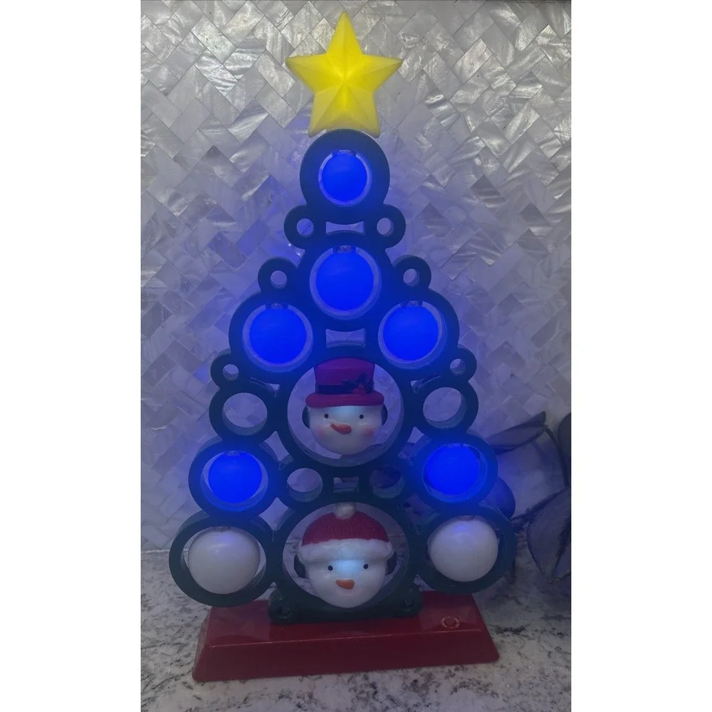 LED Light Projection Christmas Tree Musical Snowman Winter Wonder Lane